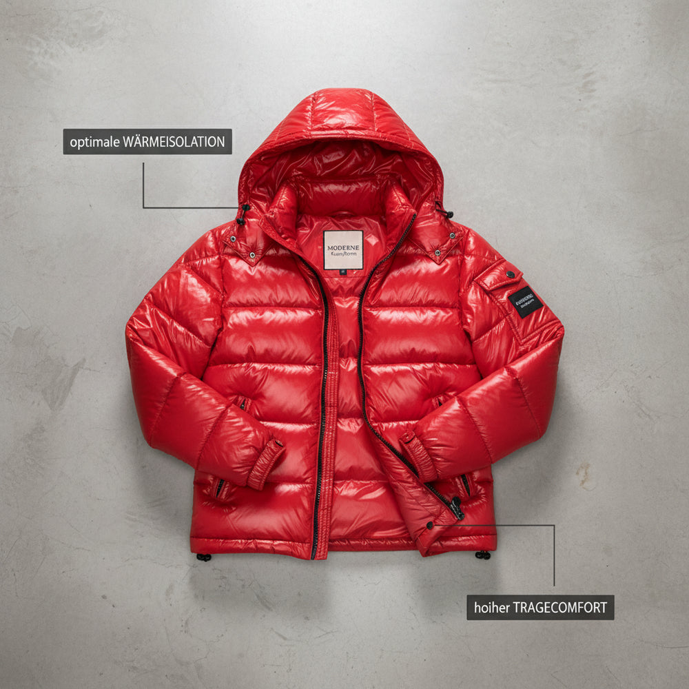 Kurze warme Herren Daunenjacke | Winter