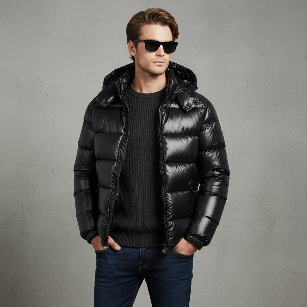 Kurze warme Herren Daunenjacke | Winter