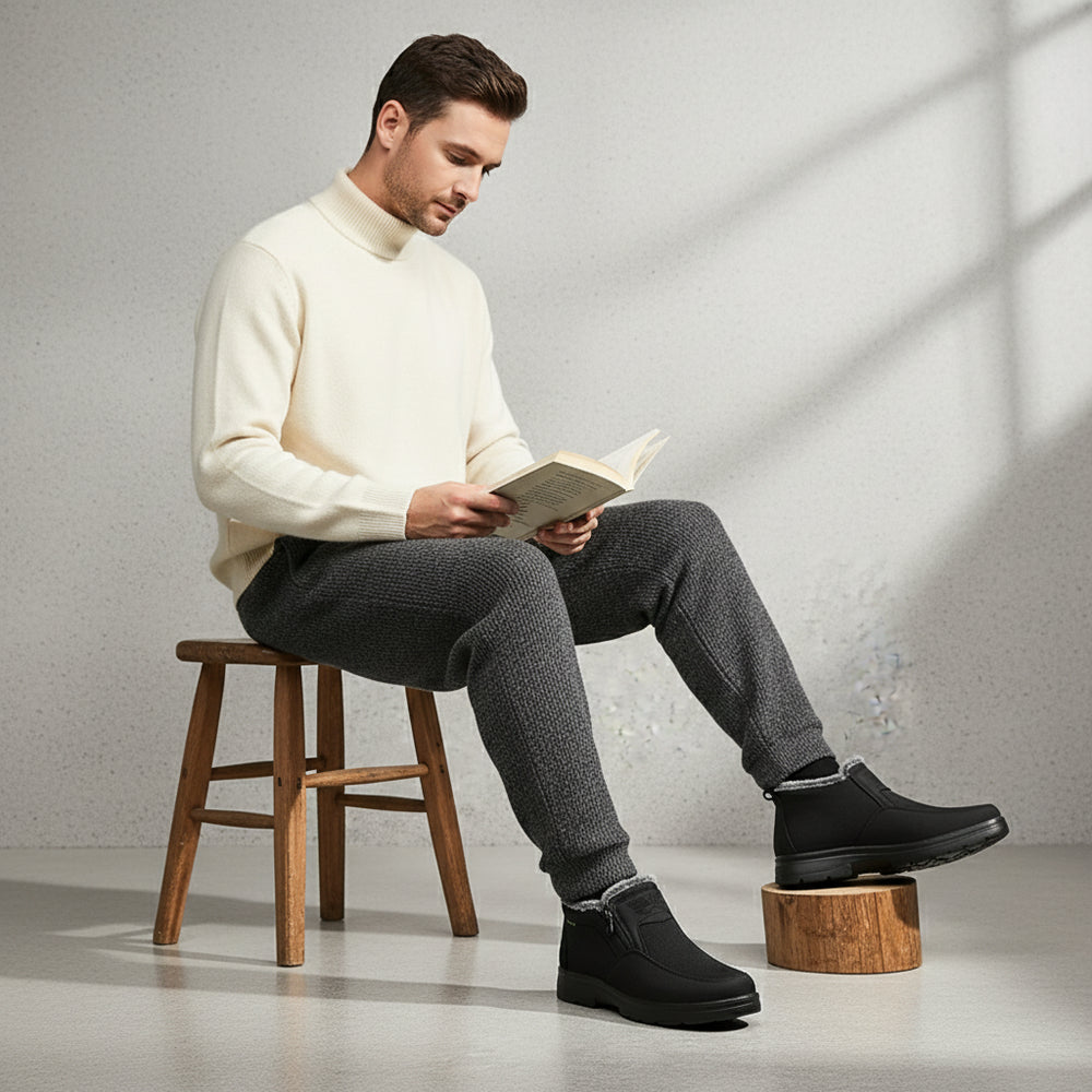 Herren High-Top Winterstiefel | Warm, Wasserdicht, Rutschfest