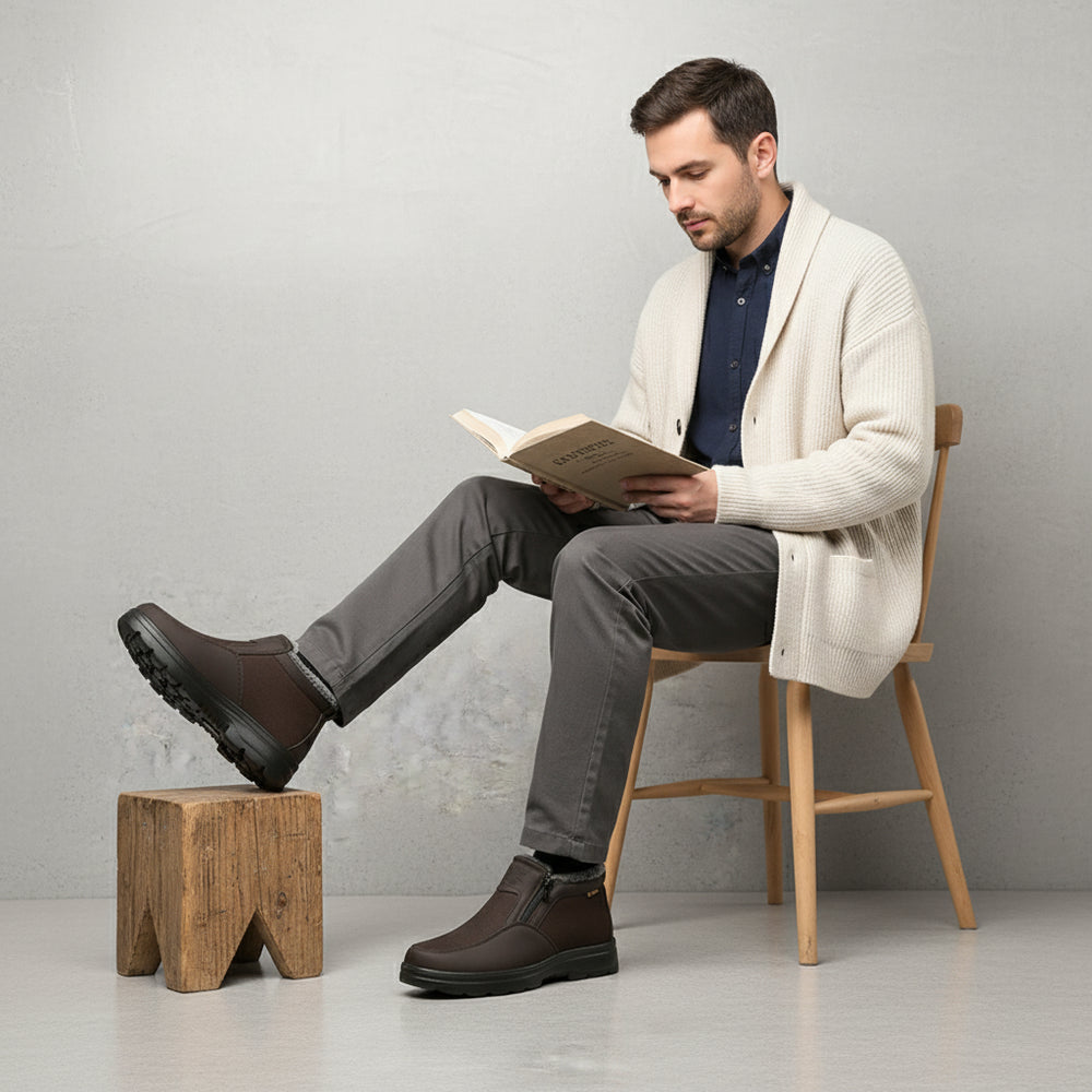 Herren High-Top Winterstiefel | Warm, Wasserdicht, Rutschfest