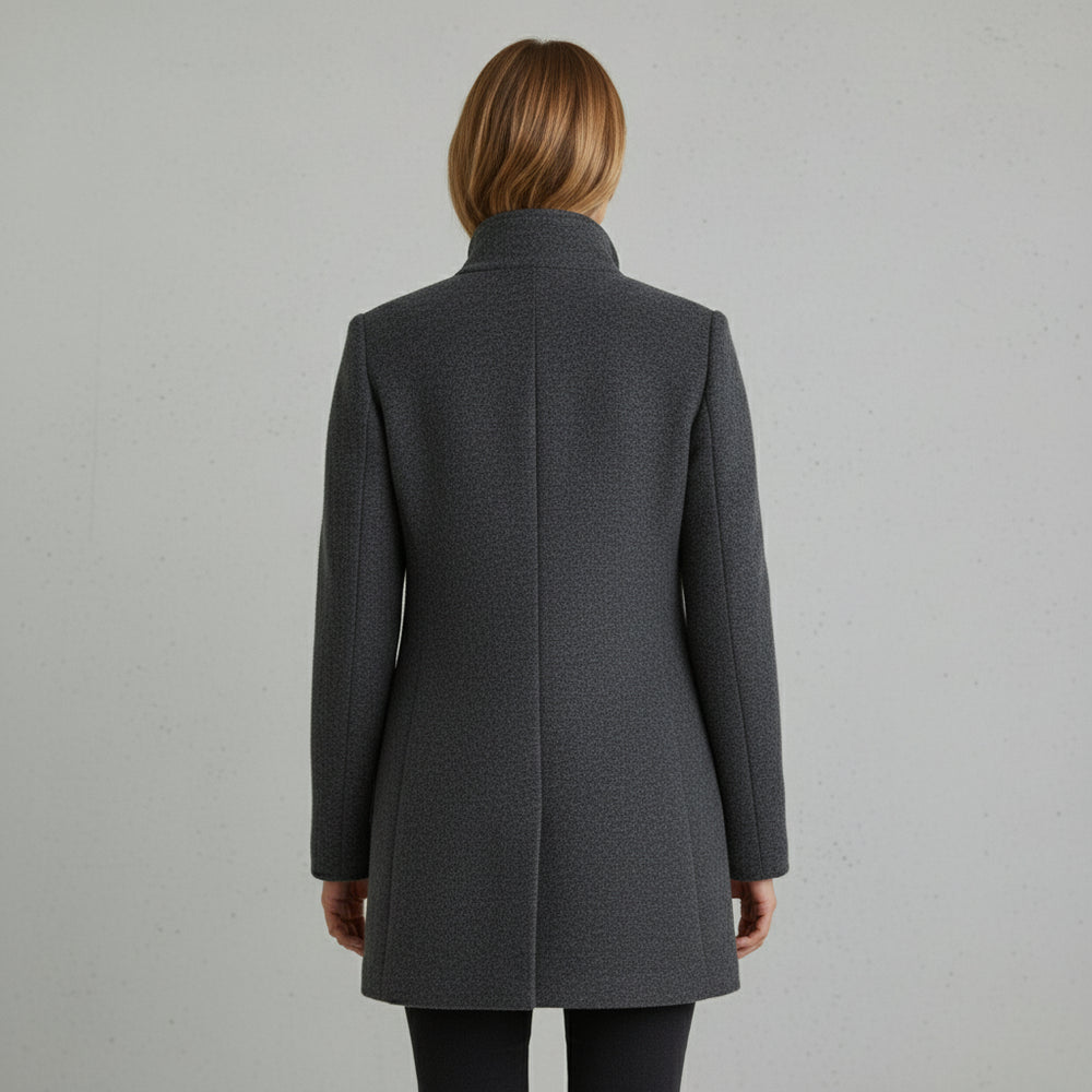 Lässiger Damen Mantel mit Stehkragen | Herbst Winter