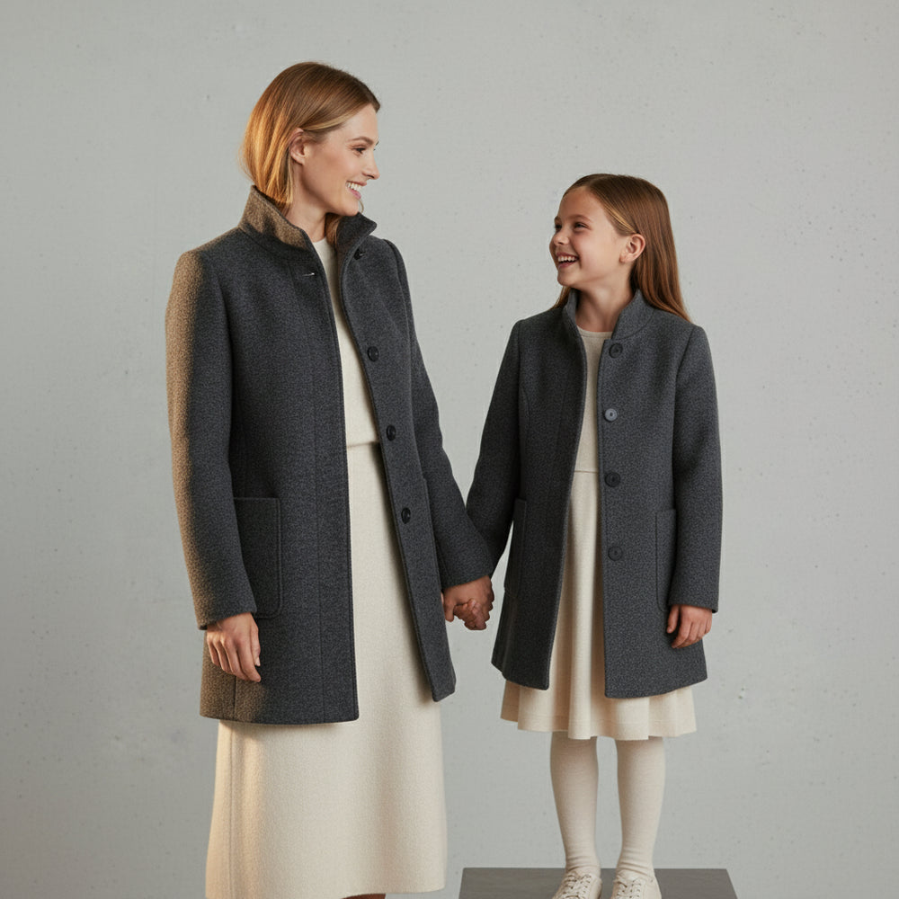 Lässiger Damen Mantel mit Stehkragen | Herbst Winter