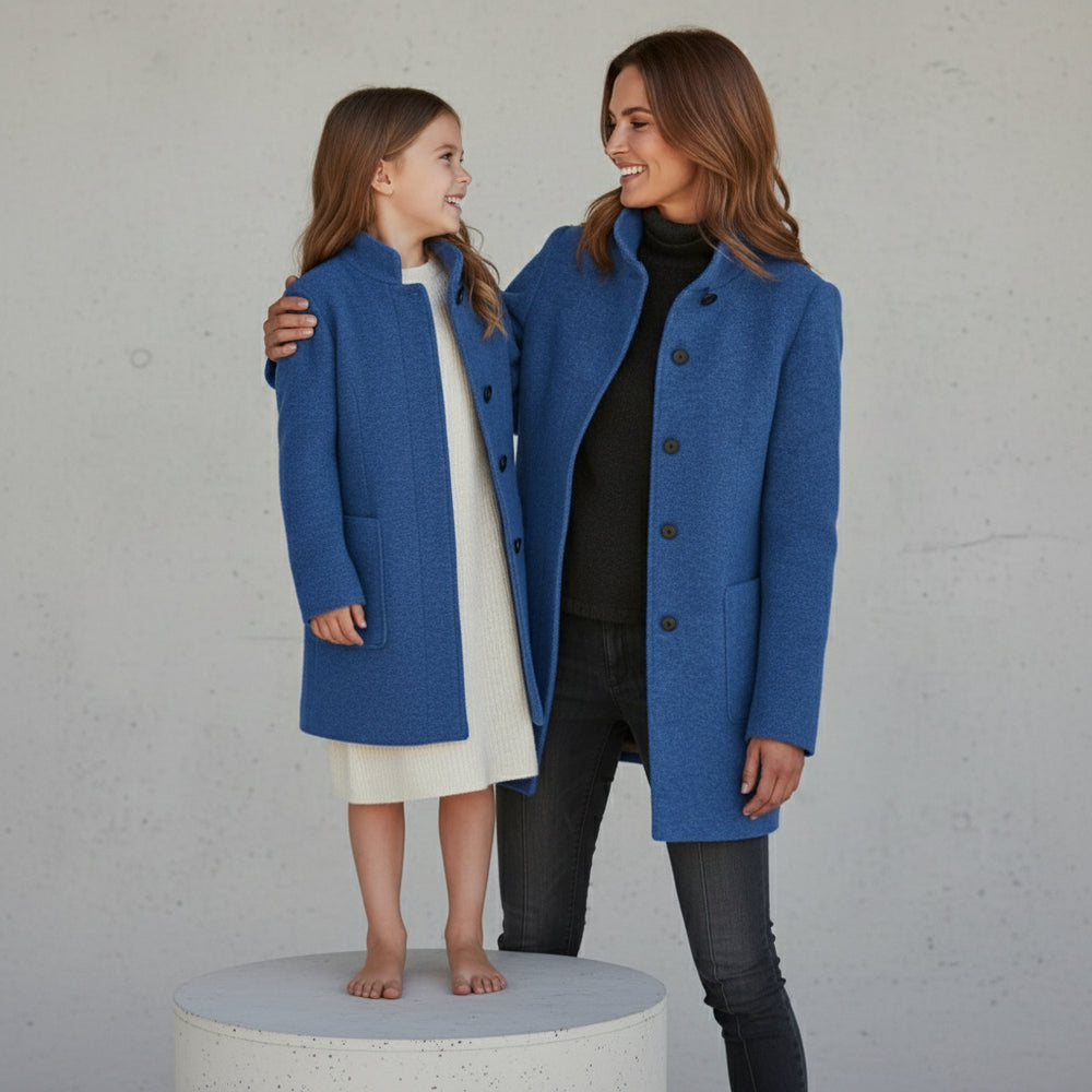 Lässiger Damen Mantel mit Stehkragen | Herbst Winter