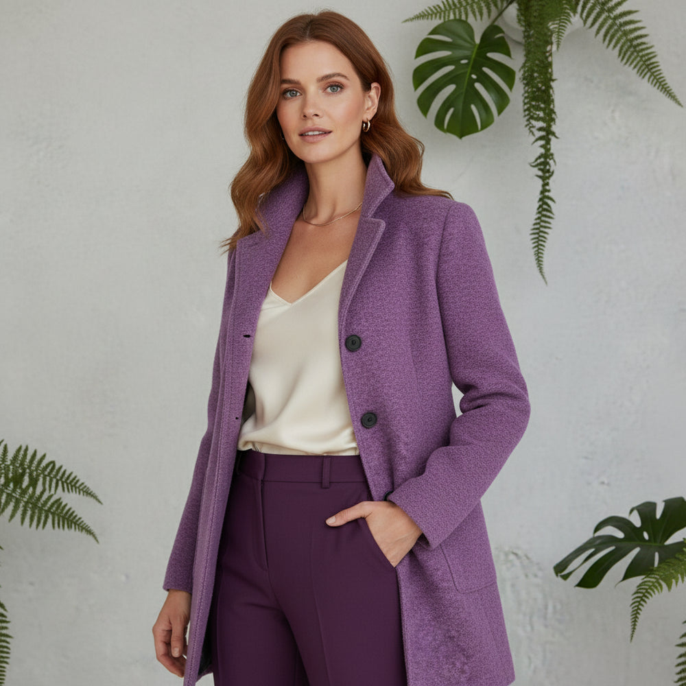 Lässiger Damen Mantel mit Stehkragen | Herbst Winter