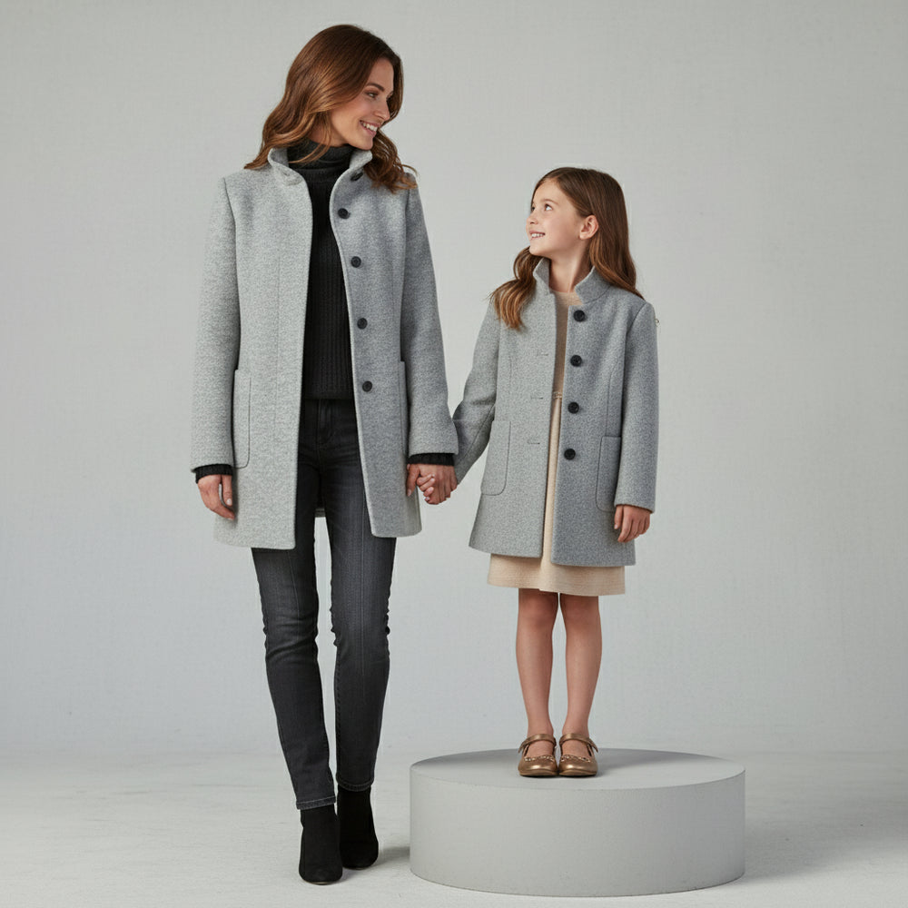 Lässiger Damen Mantel mit Stehkragen | Herbst Winter