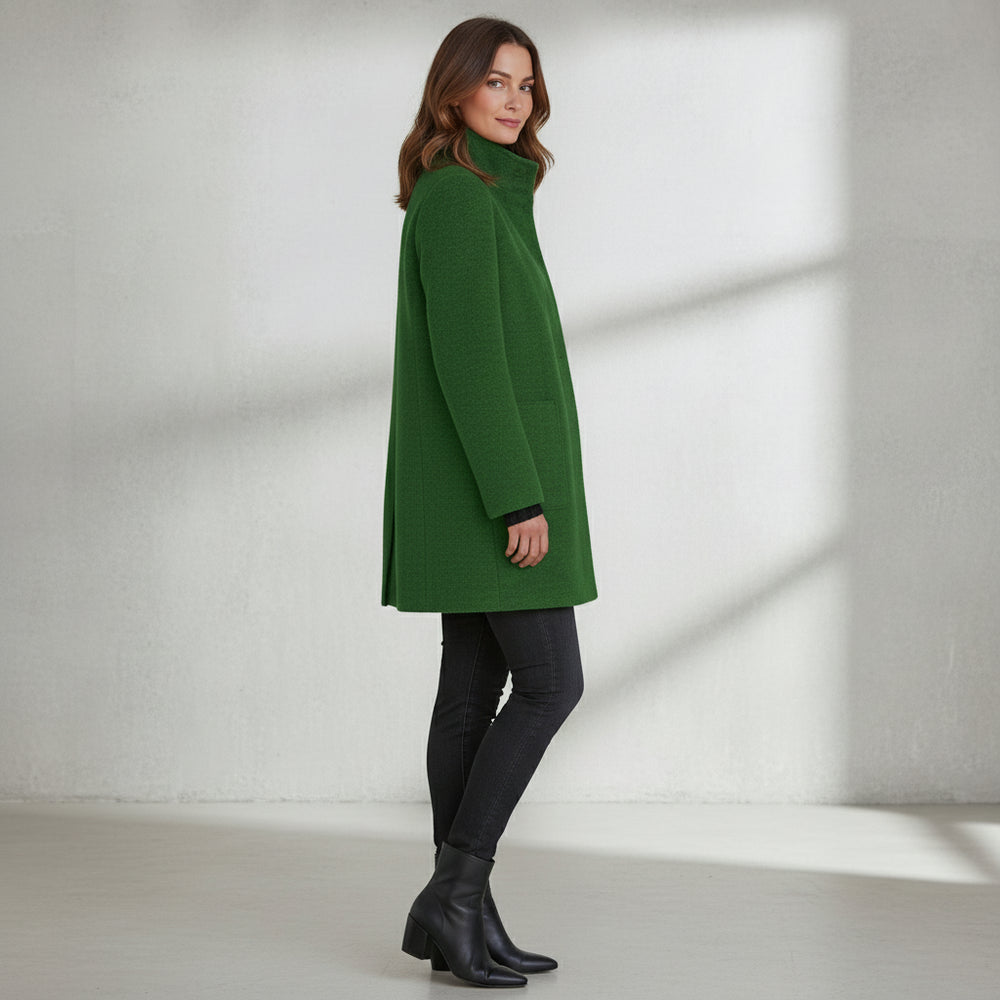 Lässiger Damen Mantel mit Stehkragen | Herbst Winter