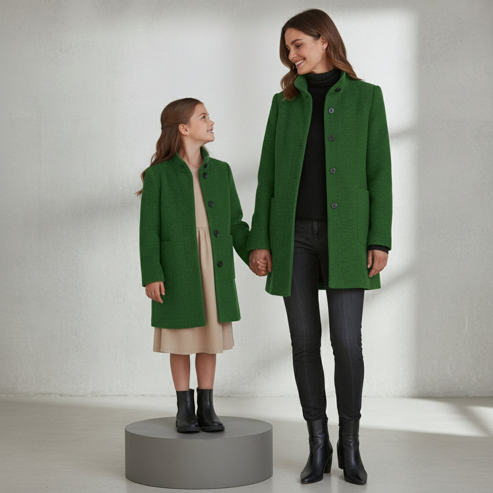 Lässiger Damen Mantel mit Stehkragen | Herbst Winter