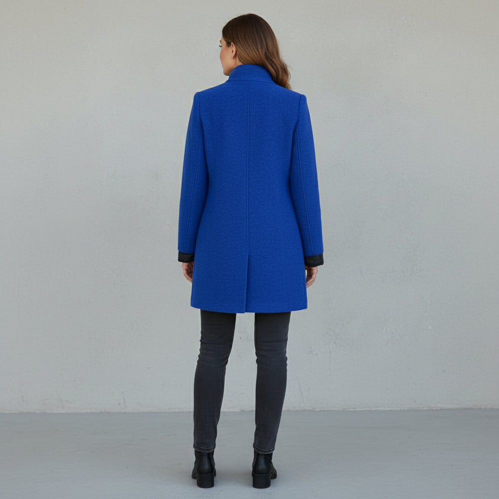 Lässiger Damen Mantel mit Stehkragen | Herbst Winter