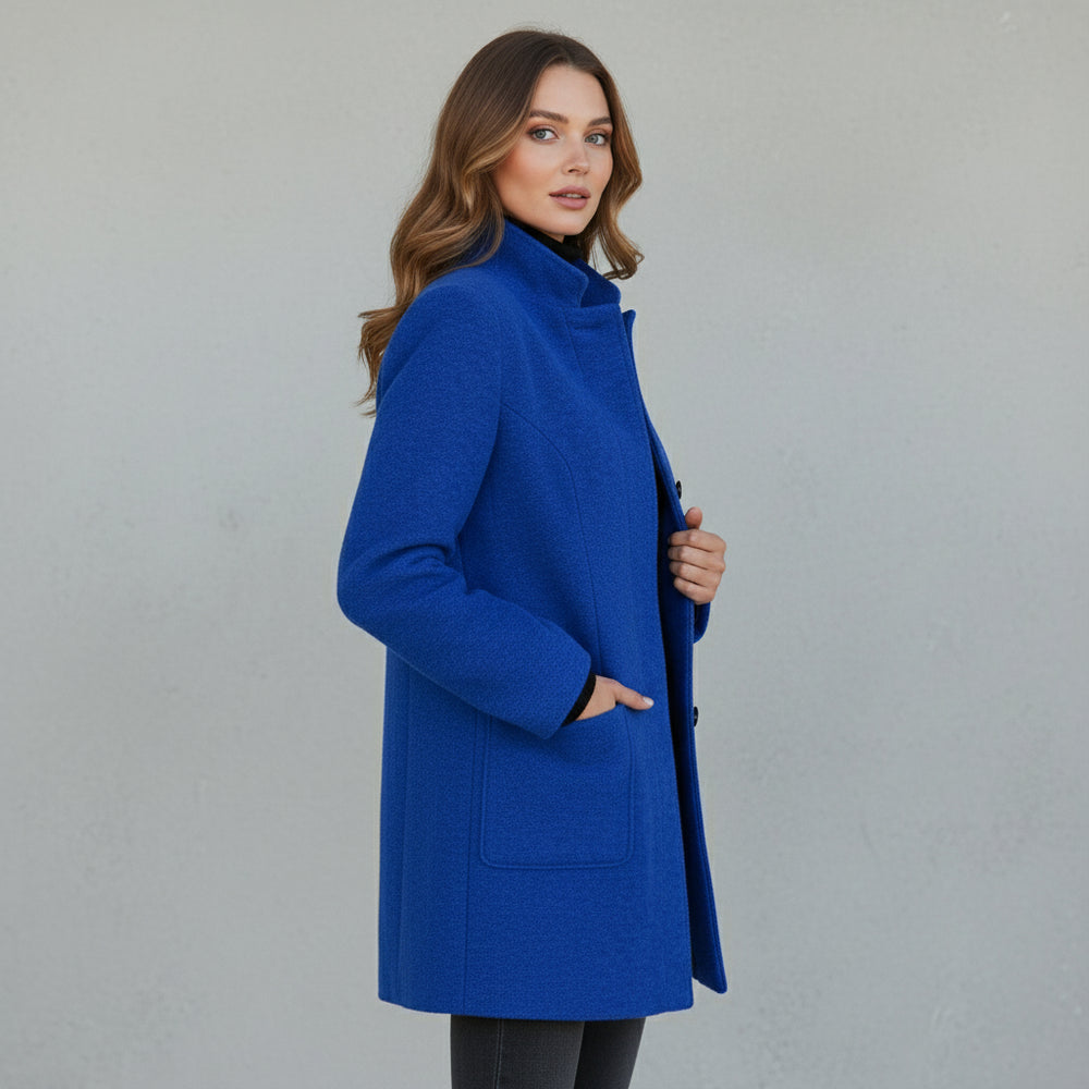 Lässiger Damen Mantel mit Stehkragen | Herbst Winter