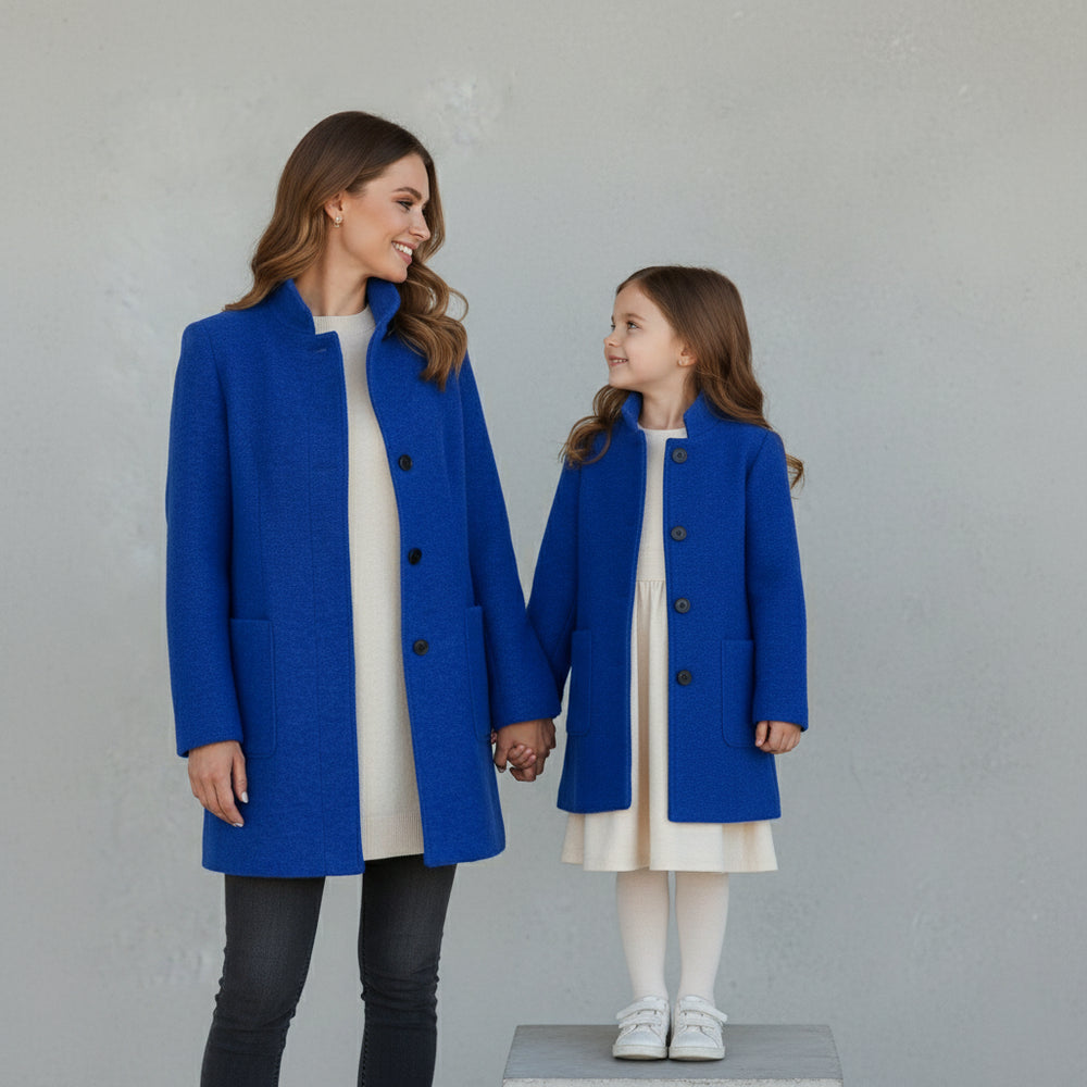 Lässiger Damen Mantel mit Stehkragen | Herbst Winter