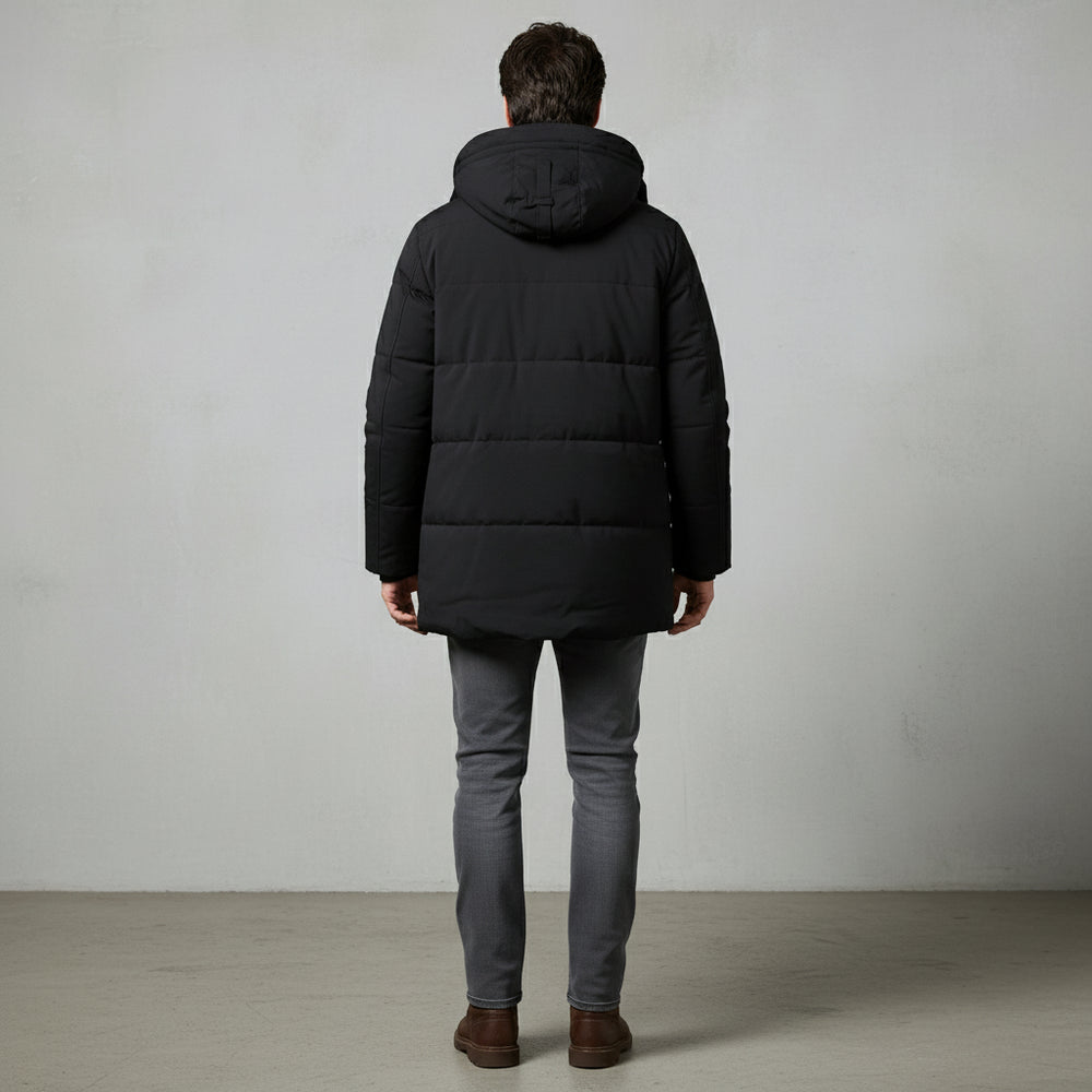 Warmer Herren Fleece Parka mit Kapuze | Winter