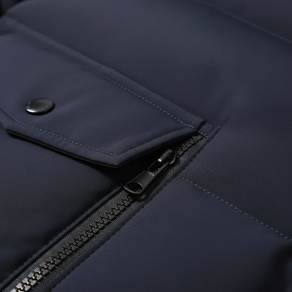 Warmer Herren Fleece Parka mit Kapuze | Winter