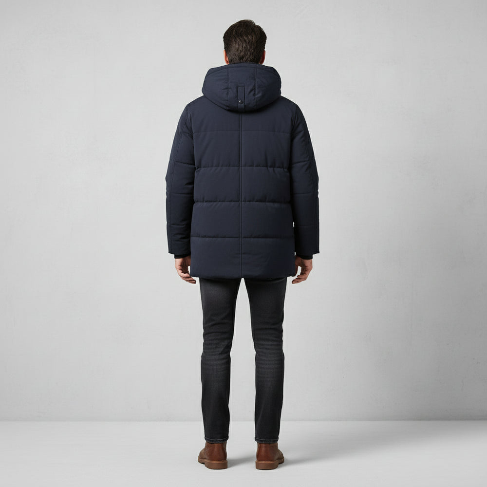 Warmer Herren Fleece Parka mit Kapuze | Winter