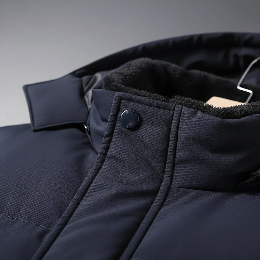 Warmer Herren Fleece Parka mit Kapuze | Winter