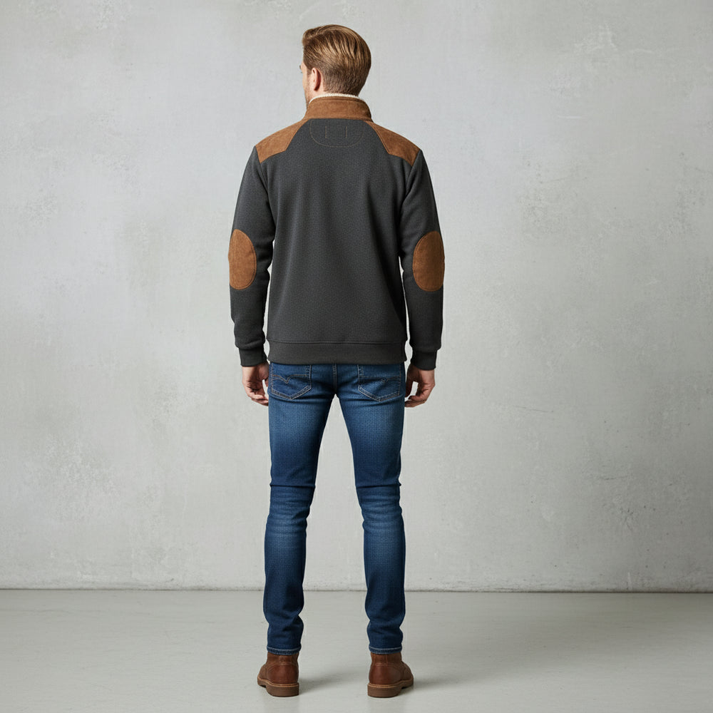 Herren Fleece Sweatshirt mit Reißverschluss | Weihnachten