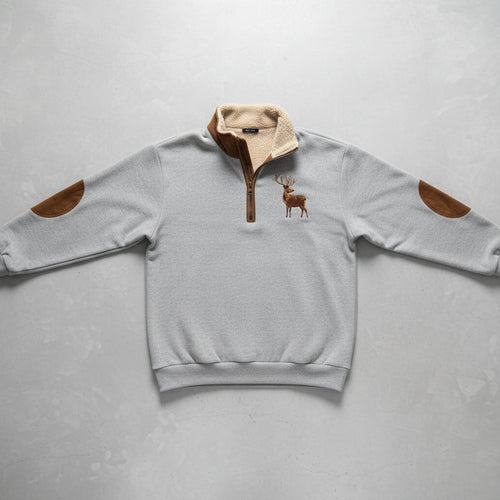 Herren Fleece Sweatshirt mit Reißverschluss | Weihnachten