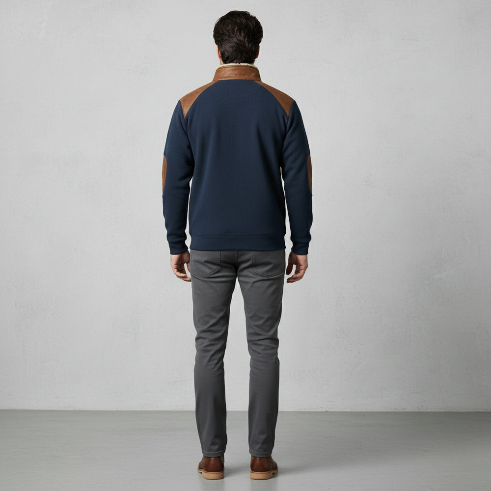 Herren Fleece Sweatshirt mit Reißverschluss | Weihnachten