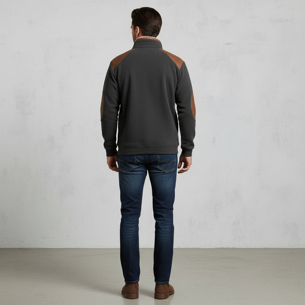 Herren Fleece Sweatshirt mit Reißverschluss | Weihnachten