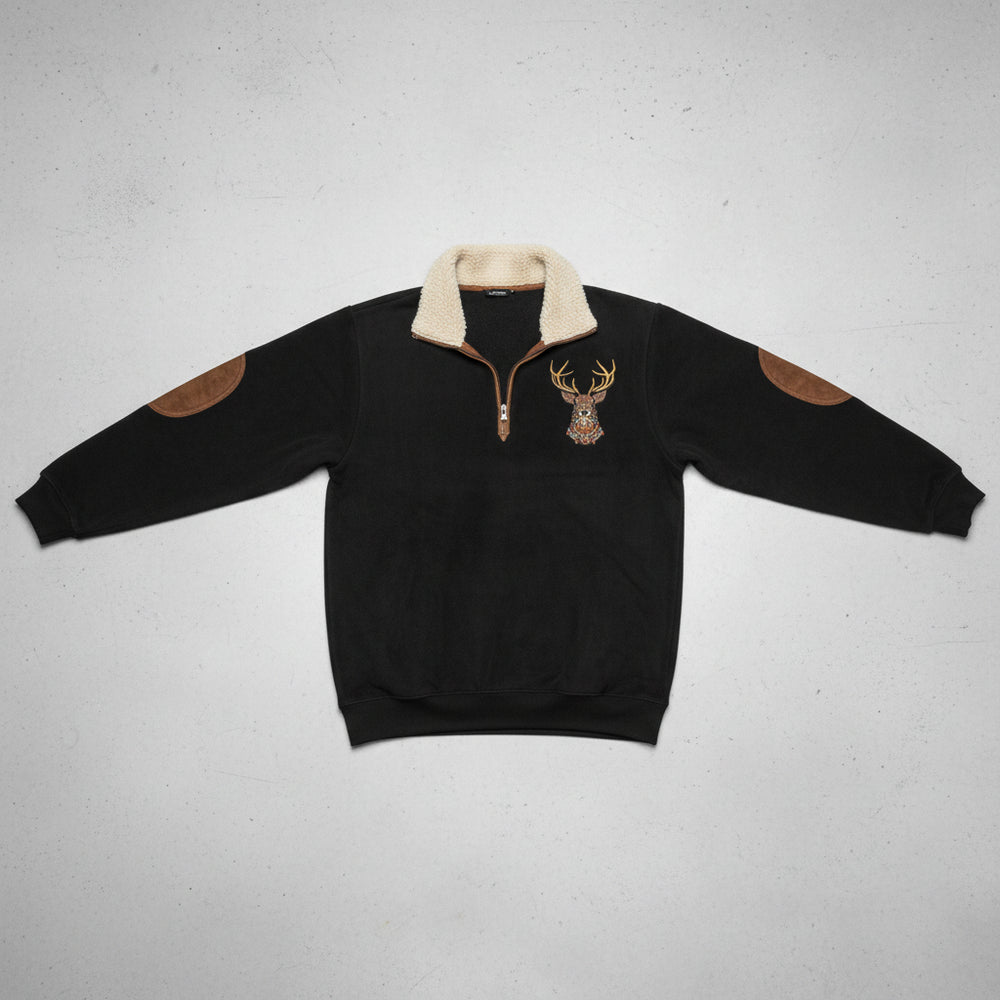 Herren Fleece Sweatshirt mit Reißverschluss | Weihnachten