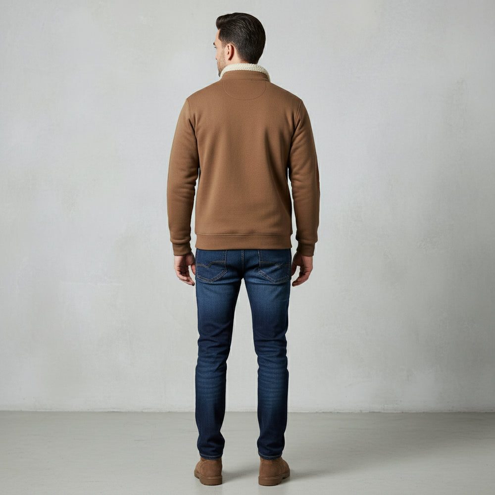 Herren Fleece Sweatshirt mit Reißverschluss | Weihnachten