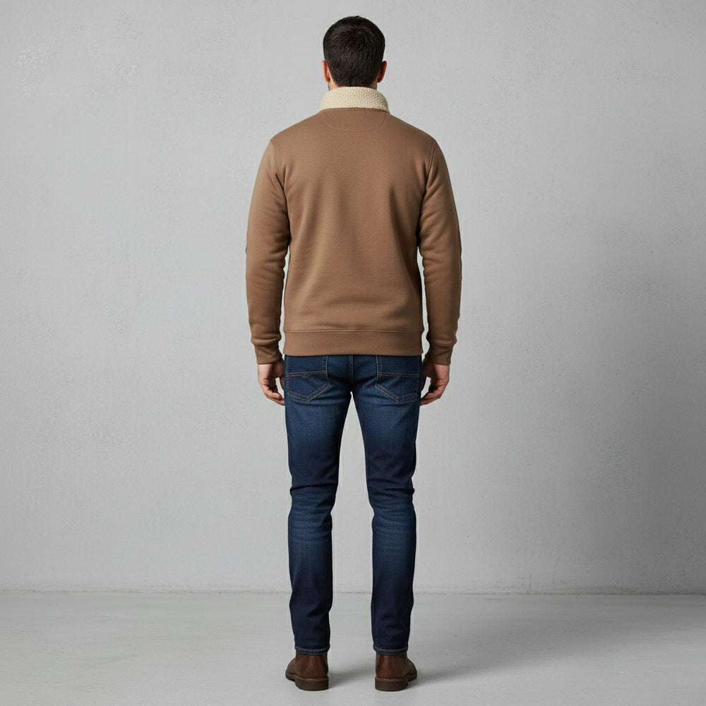 Herren Fleece Sweatshirt mit Reißverschluss | Weihnachten