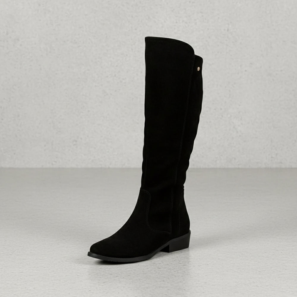 Damen Langschaft Stiefel | Wildleder | Flacher Absatz | Herbst