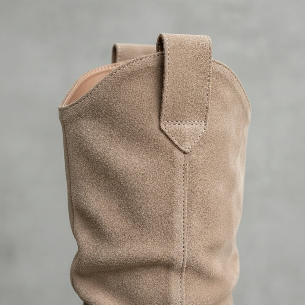 Damen Langschaft Stiefel | Wildleder | Flacher Absatz | Herbst