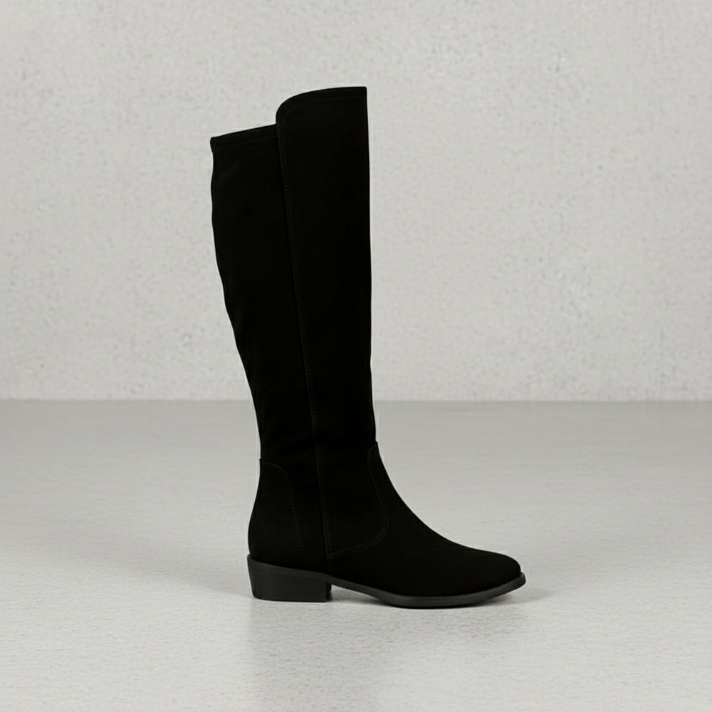 Damen Langschaft Stiefel | Wildleder | Flacher Absatz | Herbst