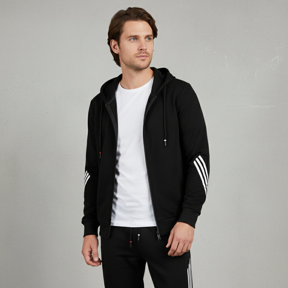 Lässiger Herren Freizeitanzug mit Reißverschluss | Herbst
