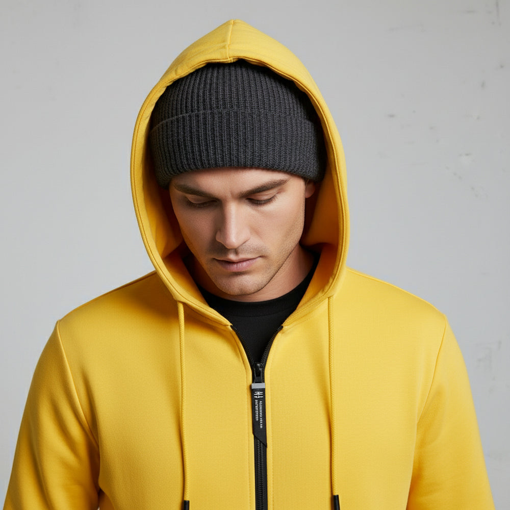 Lässiger Herren Freizeitanzug mit Reißverschluss | Herbst