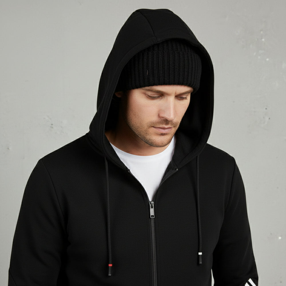 Lässiger Herren Freizeitanzug mit Reißverschluss | Herbst