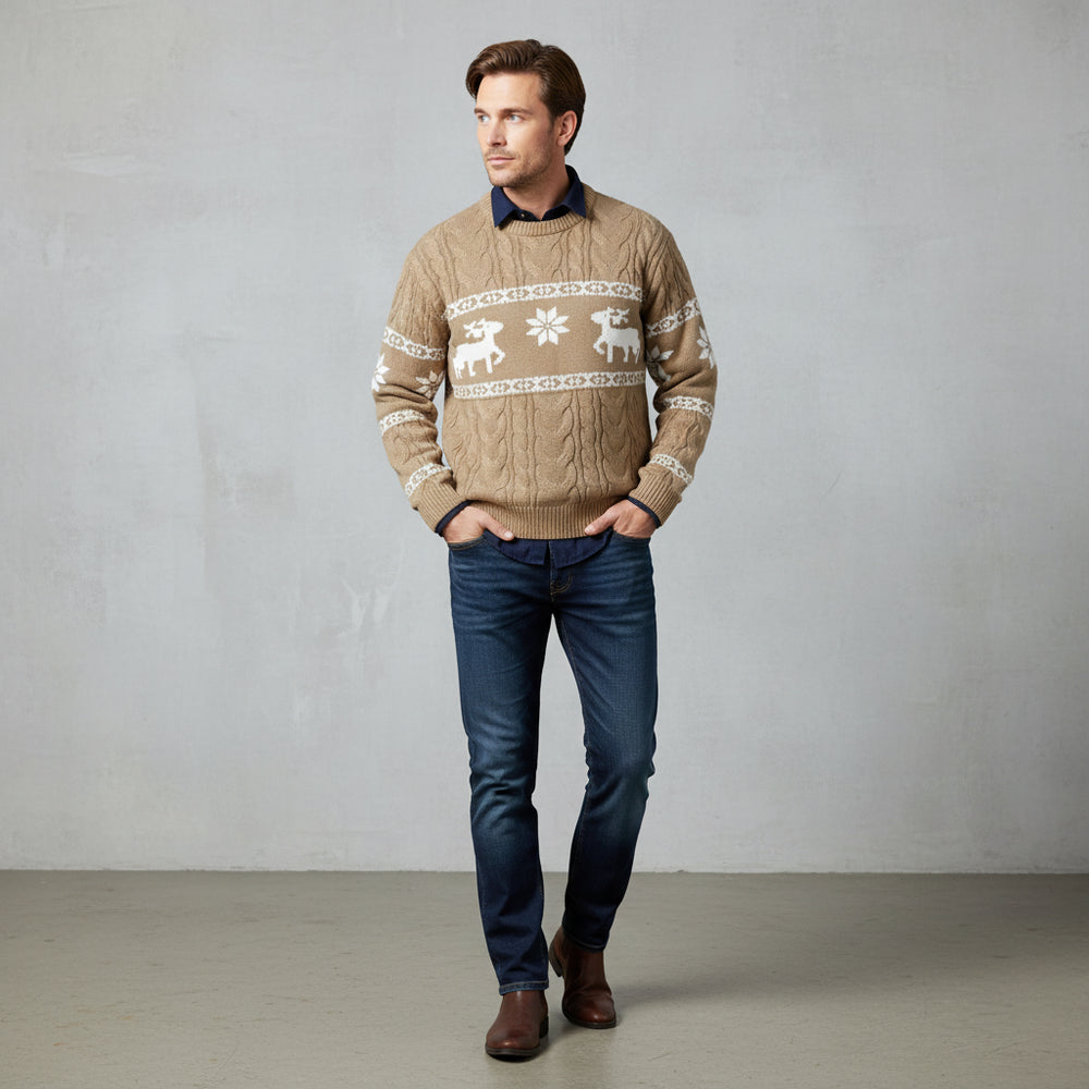 Eleganter Herren Kaschmir Pullover | Weihnachts-Kollektion Winter