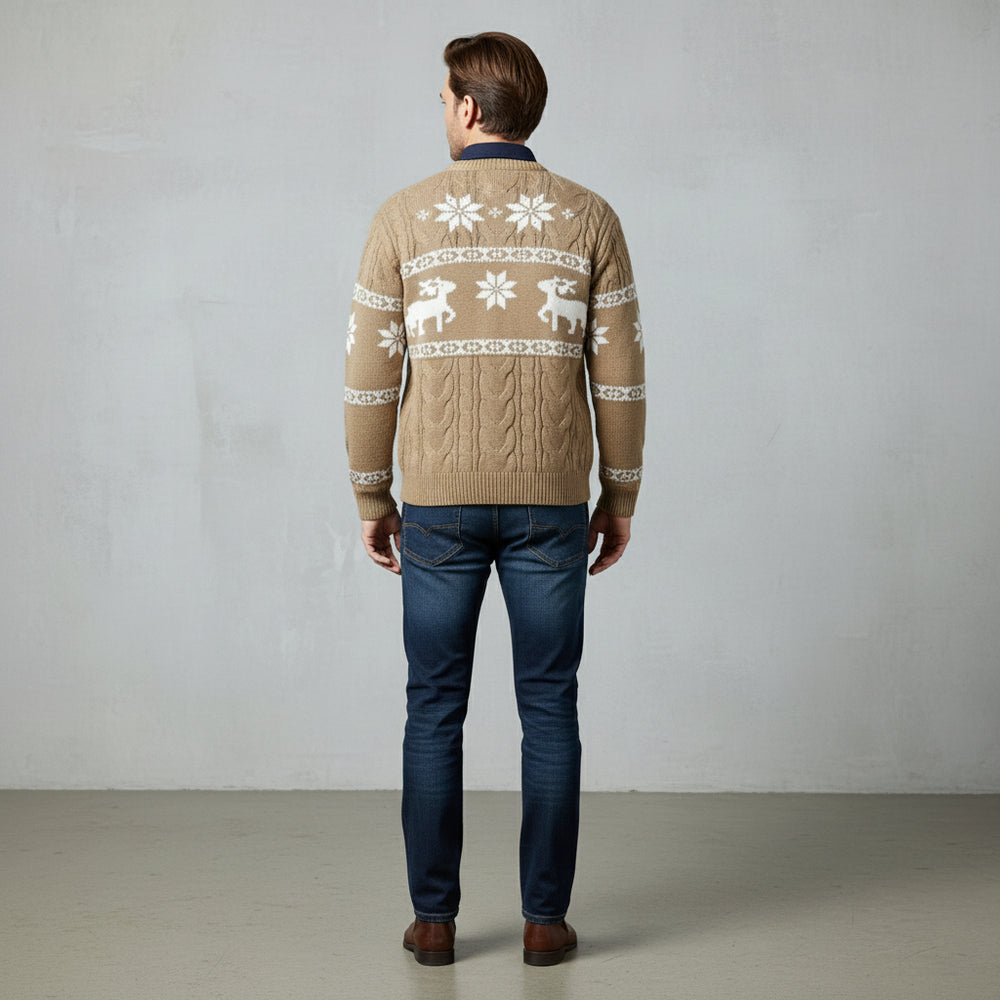 Eleganter Herren Kaschmir Pullover | Weihnachts-Kollektion Winter