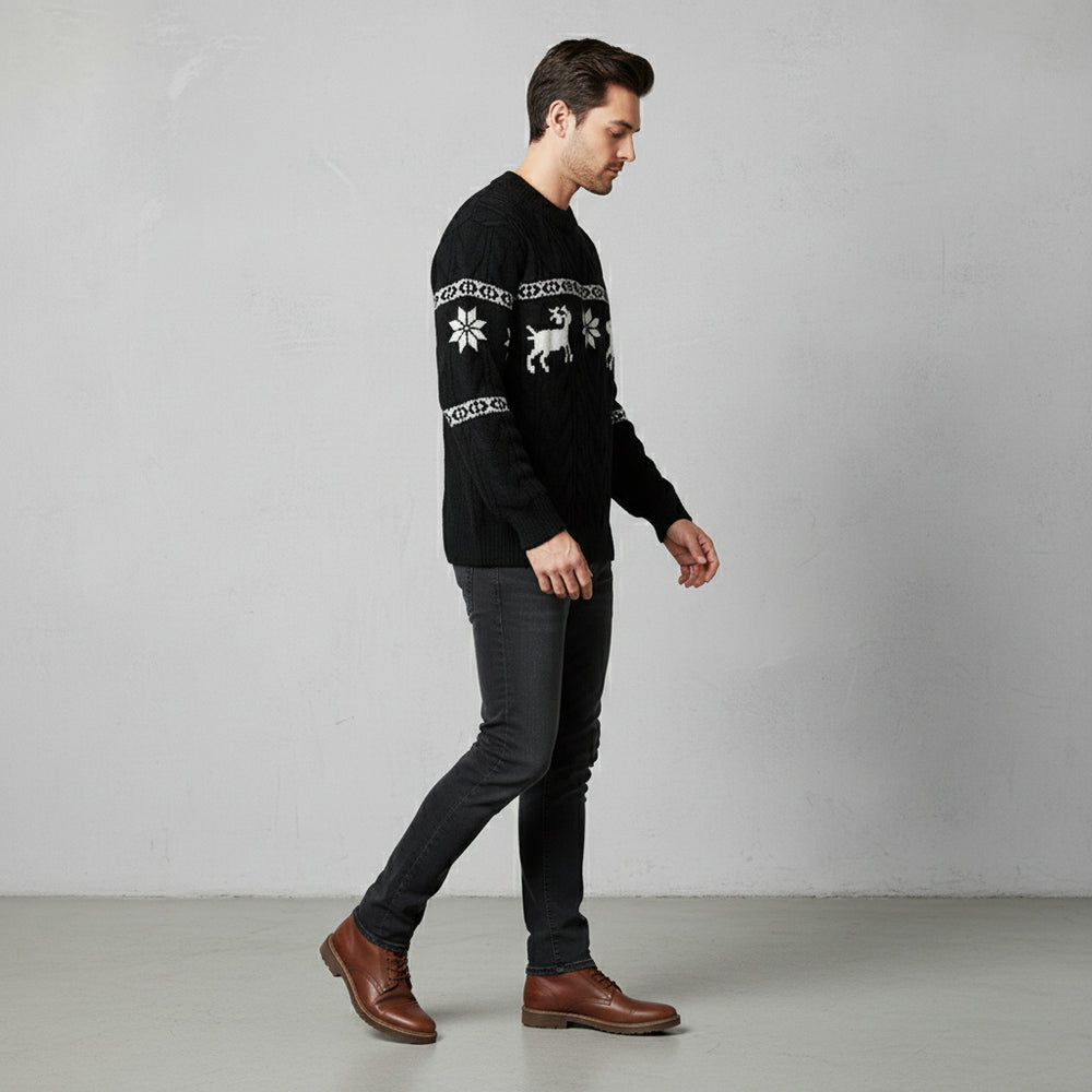 Eleganter Herren Kaschmir Pullover | Weihnachts-Kollektion Winter