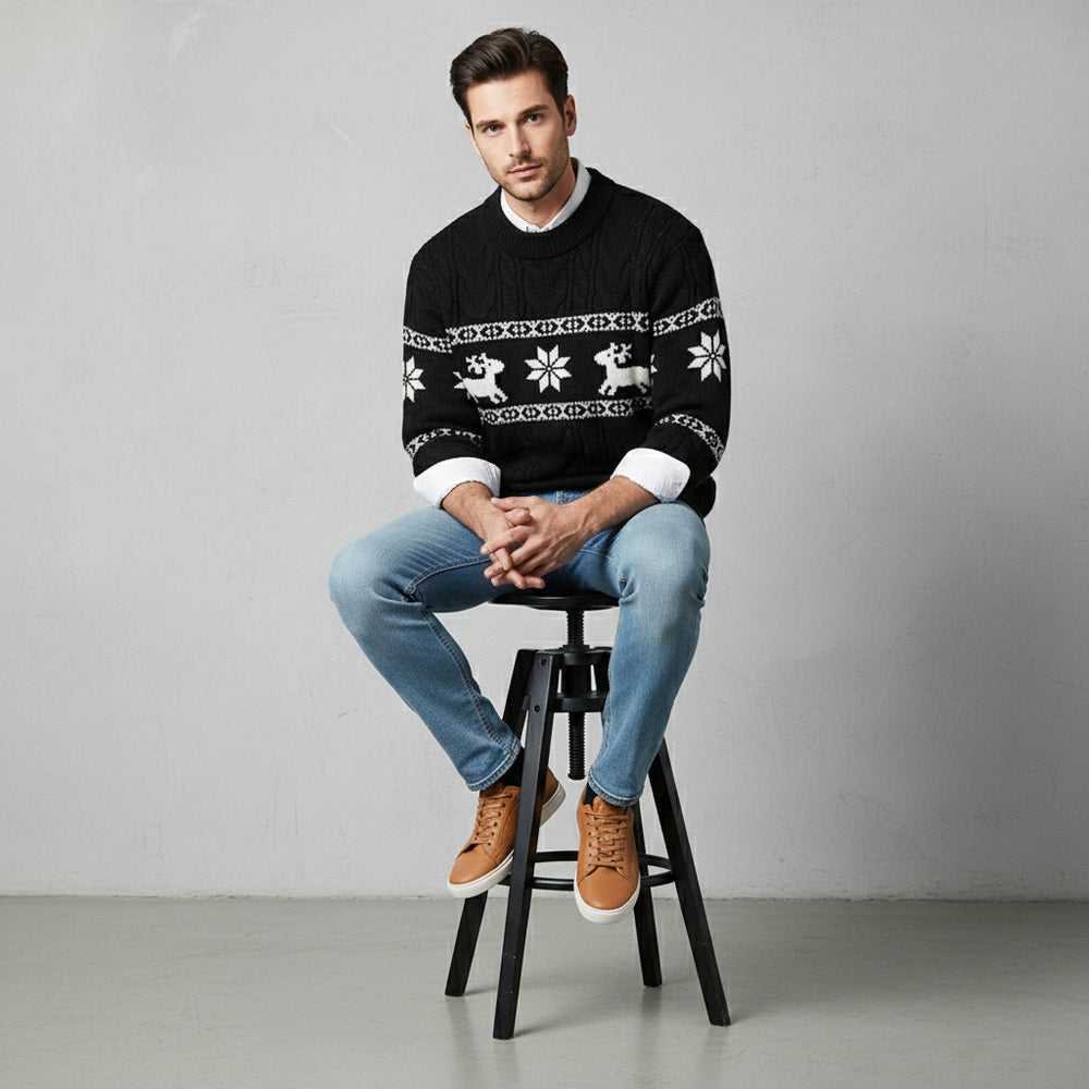 Eleganter Herren Kaschmir Pullover | Weihnachts-Kollektion Winter