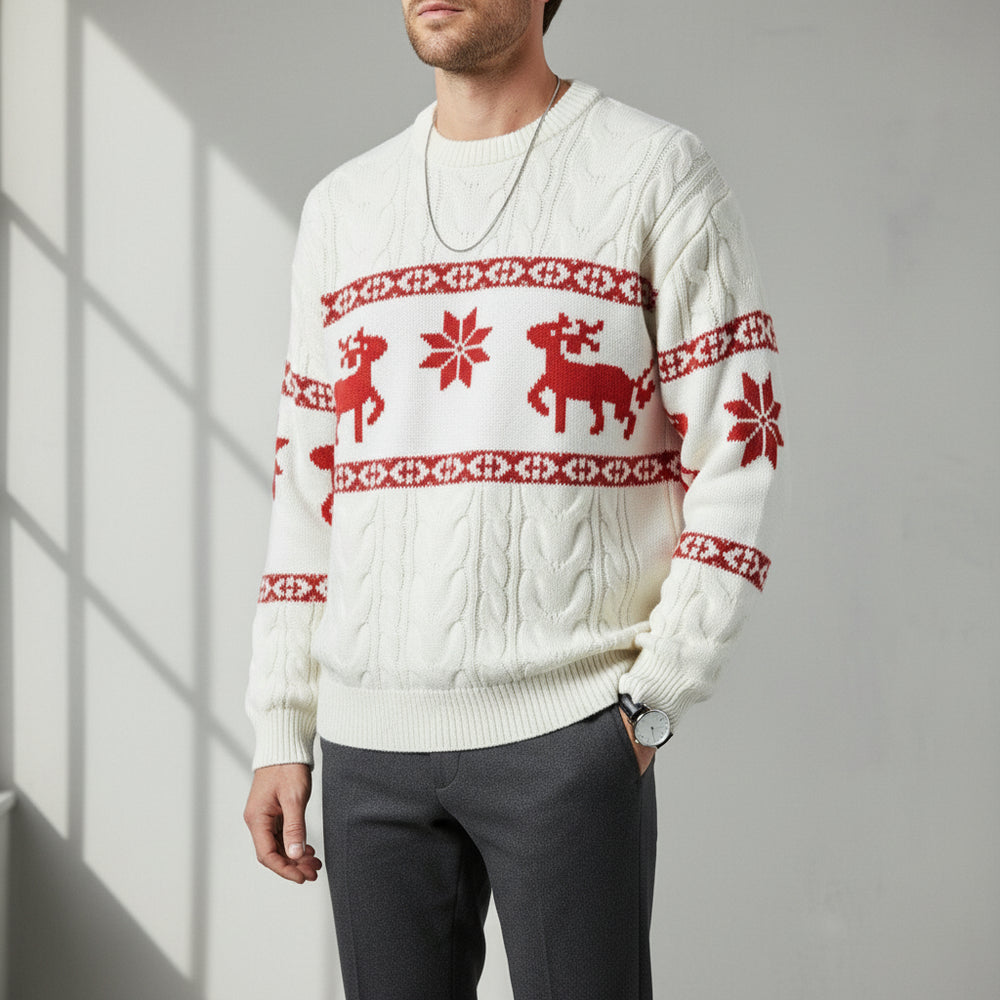 Eleganter Herren Kaschmir Pullover | Weihnachts-Kollektion Winter