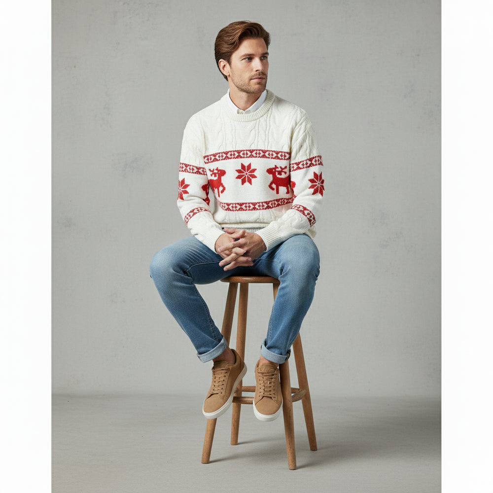 Eleganter Herren Kaschmir Pullover | Weihnachts-Kollektion Winter