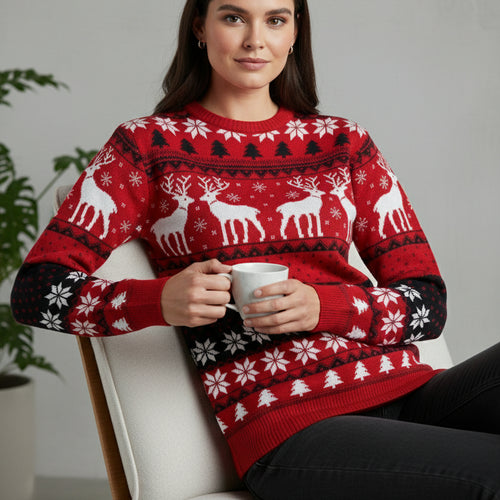 Damen Weihnachtspullover – Perfekt für Familien-Outfits