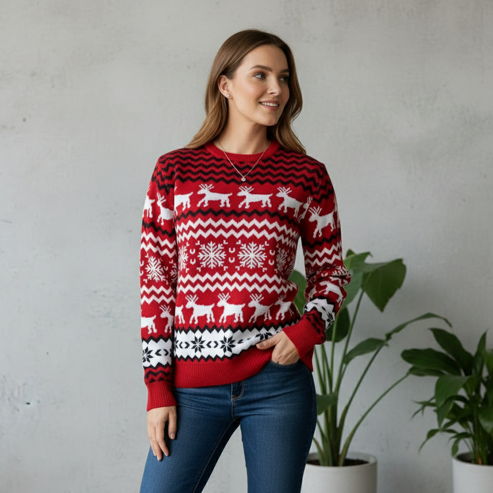 Damen Weihnachtspullover – Perfekt für Familien-Outfits