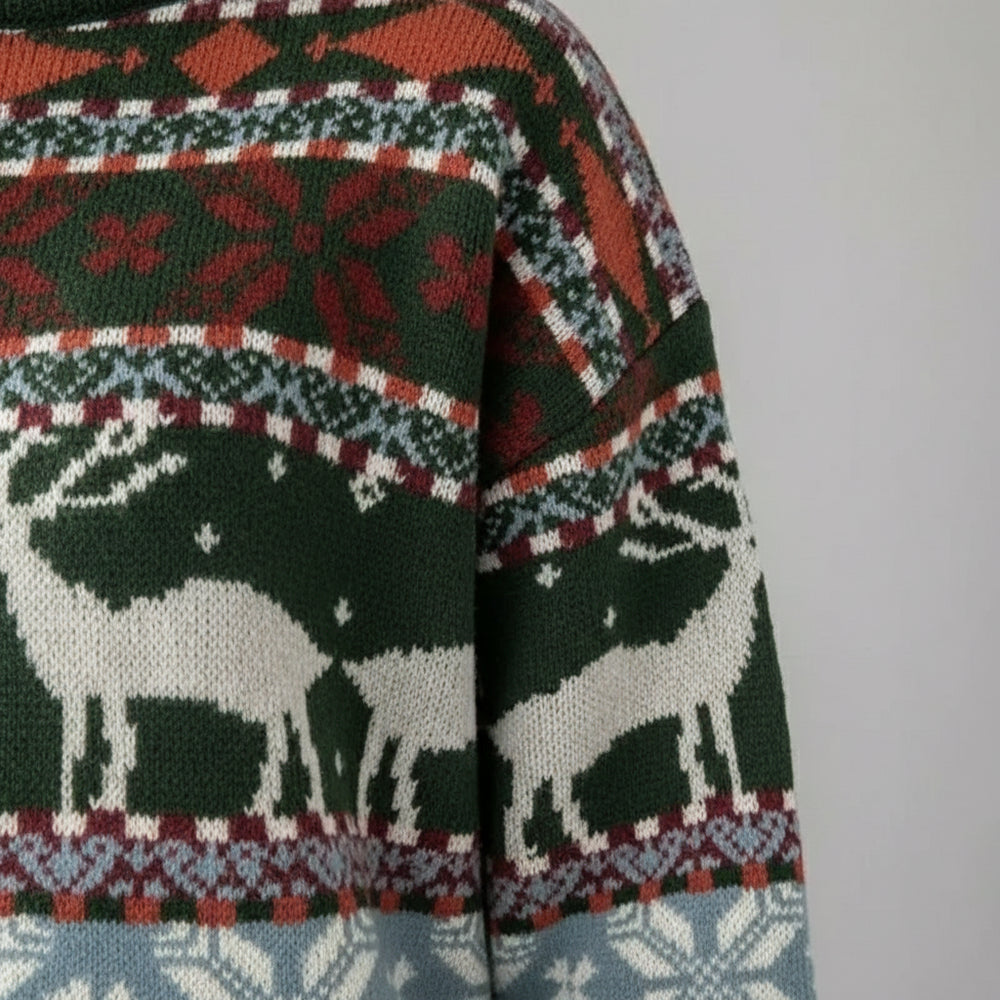 Gemusterter Damen Weihnachtspullover – Kuschelig & Warm