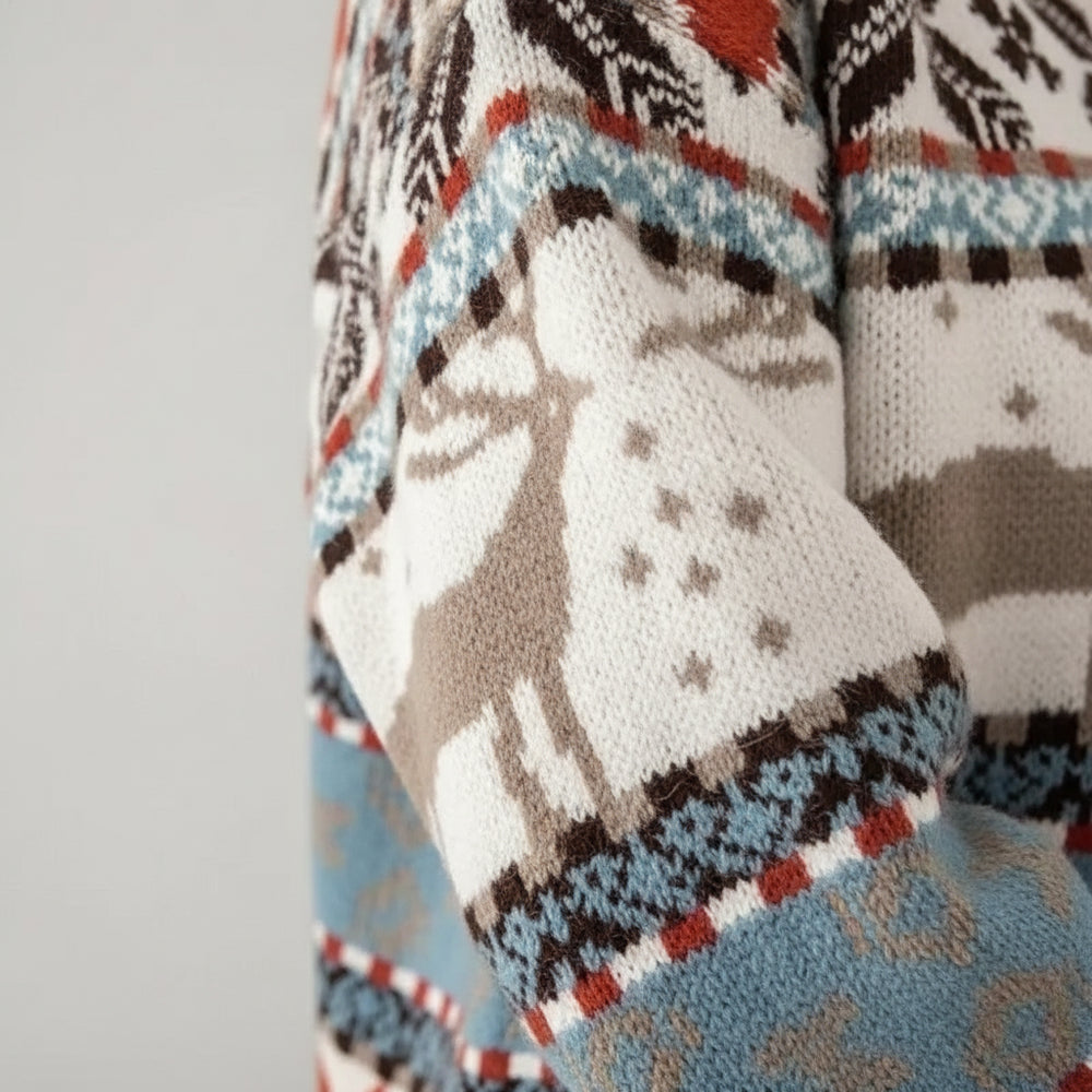 Gemusterter Damen Weihnachtspullover – Kuschelig & Warm