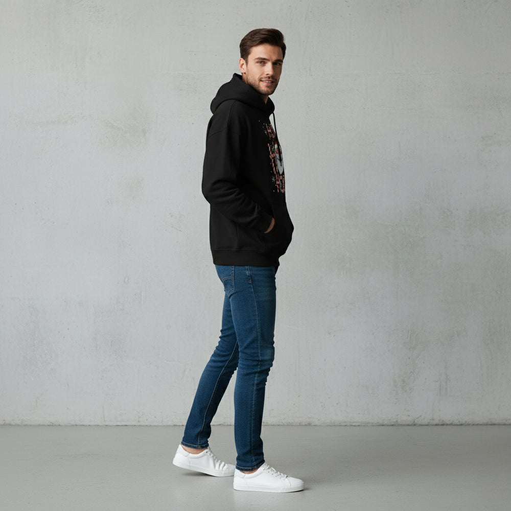 Herren Kapuzenpullover mit Weihnachtsmotiv – Weich & Warm