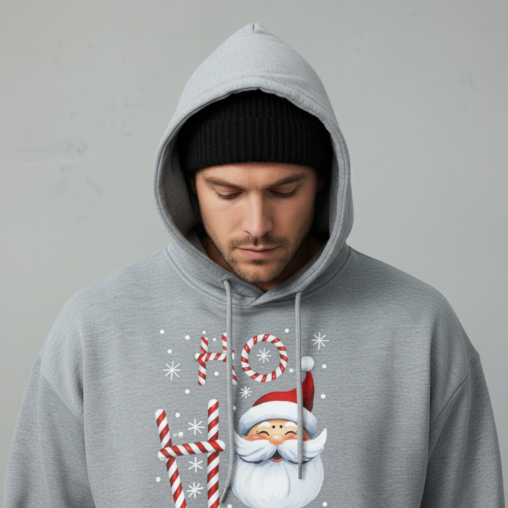 Herren Kapuzenpullover mit Weihnachtsmotiv – Weich & Warm