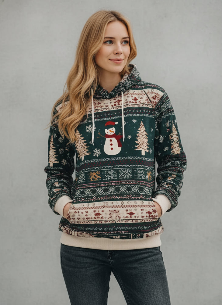 Damen Weihnachts-Kapuzenpullover – Lässig & Bequem