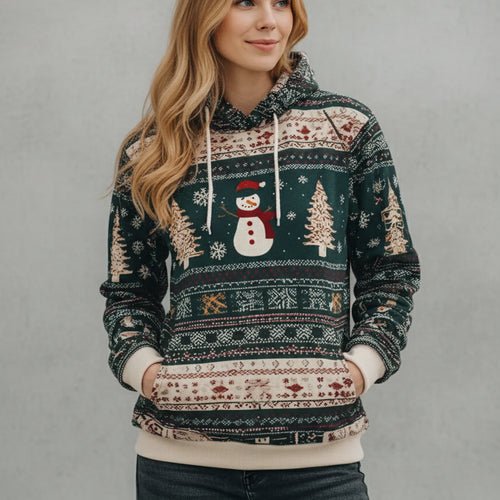 Damen Weihnachts-Kapuzenpullover – Lässig & Bequem