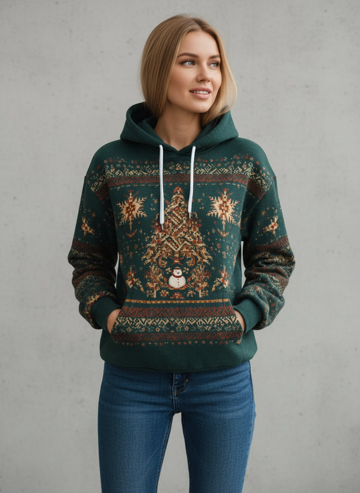 Damen Weihnachts-Kapuzenpullover – Lässig & Bequem