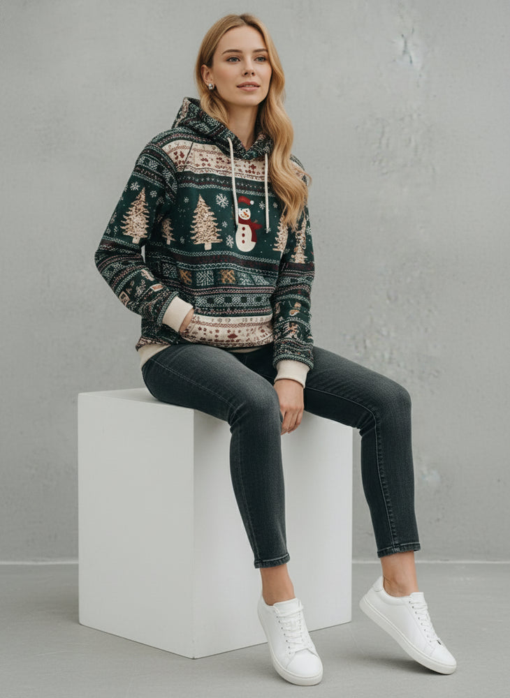 Damen Weihnachts-Kapuzenpullover – Lässig & Bequem