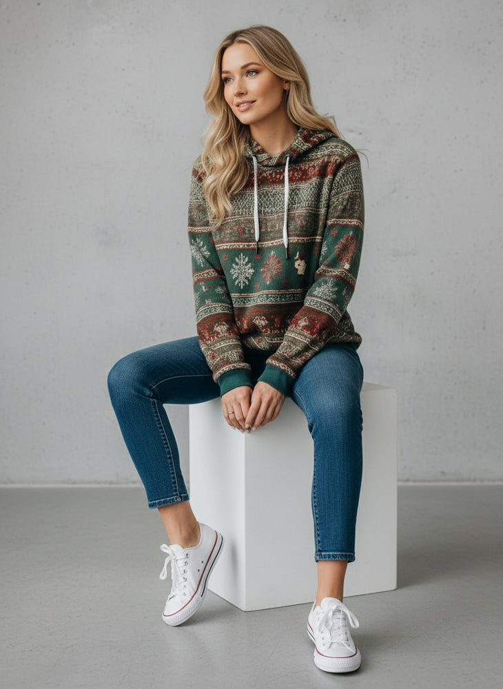 Damen Weihnachts-Kapuzenpullover – Lässig & Bequem