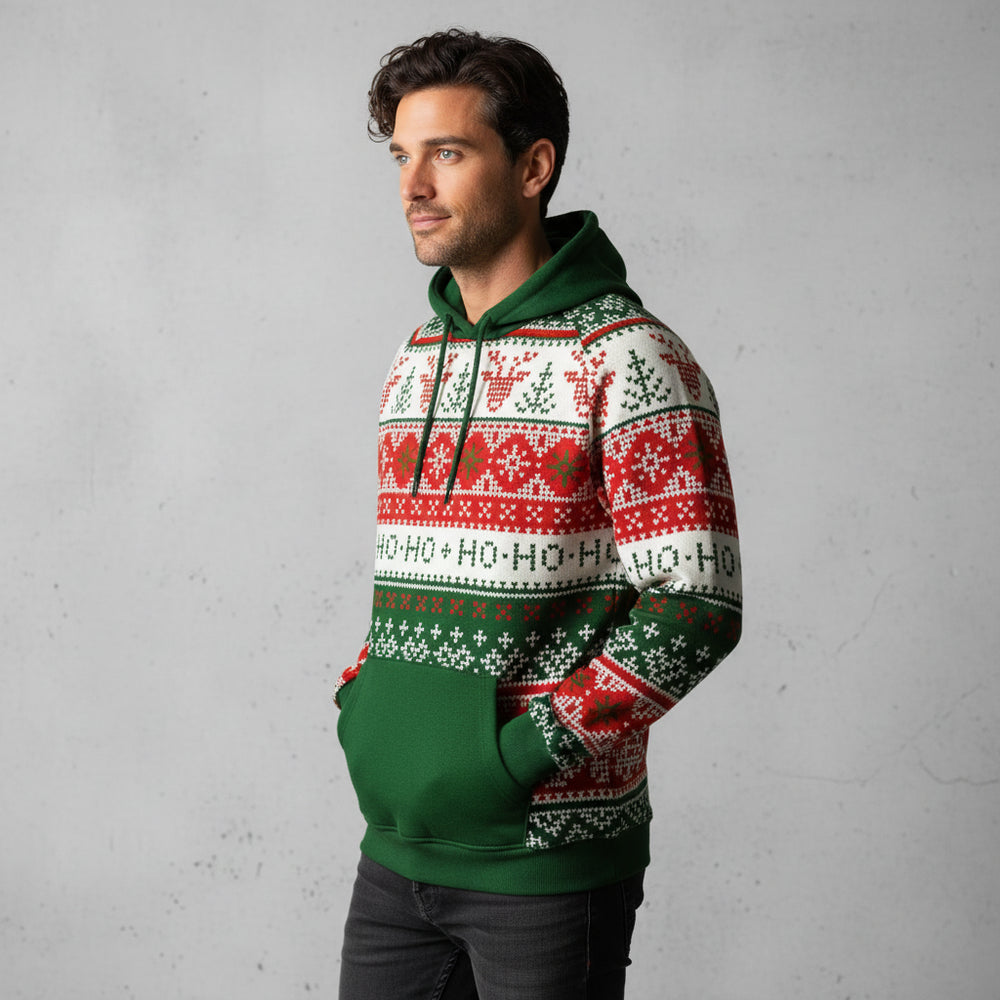 Lässiger Herren Weihnachtshoodie – Warm & Bequem