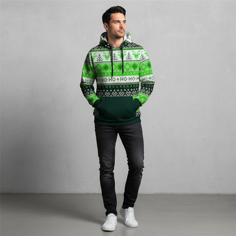 Lässiger Herren Weihnachtshoodie – Warm & Bequem